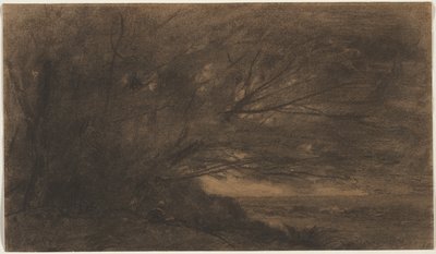 Landschap De Grote Boom door Jean Baptiste Camille Corot