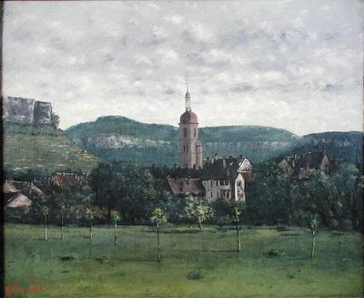 Landschap met Kerk door Jean Baptiste Camille Corot