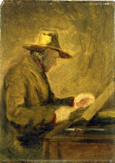 Portret van Daumier door Jean Baptiste Camille Corot