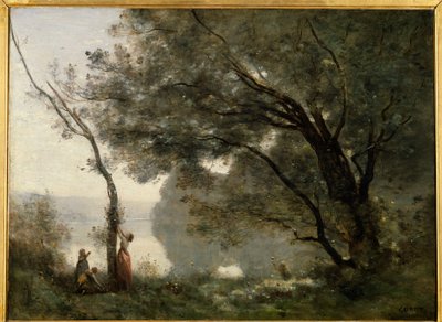 Herinnering aan Mortefontaine. Schilderij door Camille Corot (1796-1875) door Jean Baptiste Camille Corot
