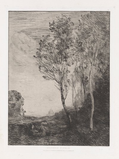 Souvenir van door Jean Baptiste Camille Corot