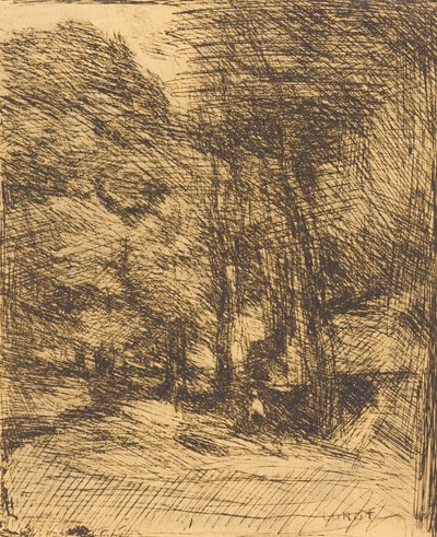 Souvenir van Bas-Breau, 1858 door Jean Baptiste Camille Corot