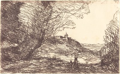 Souvenir van de Omgeving van Monaco door Jean Baptiste Camille Corot