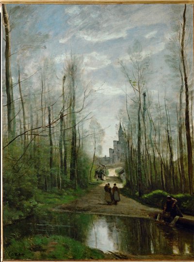 De kerk van Marissel ... door Jean Baptiste Camille Corot