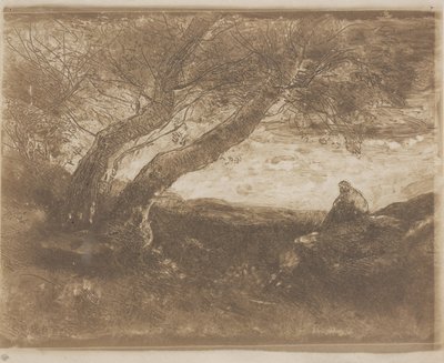 De Dromer (Le Songeur) door Jean Baptiste Camille Corot