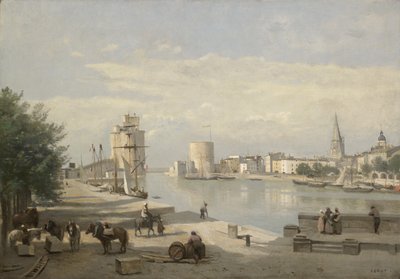 De Haven van La Rochelle door Jean Baptiste Camille Corot