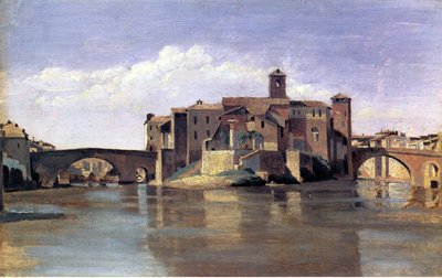Het eiland San Bartolomeo door Jean Baptiste Camille Corot