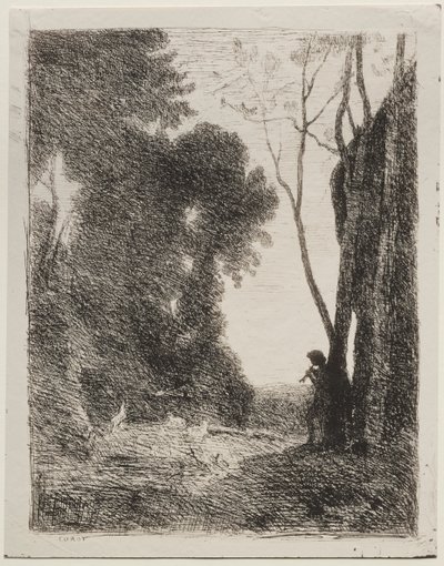 De Kleine Herder door Jean Baptiste Camille Corot