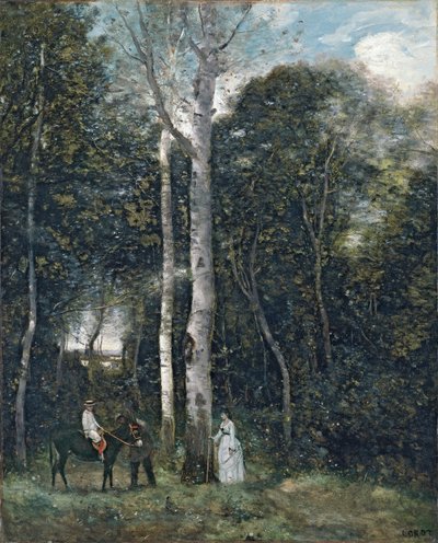 Het Parc des Lions in Port-Marly door Jean Baptiste Camille Corot