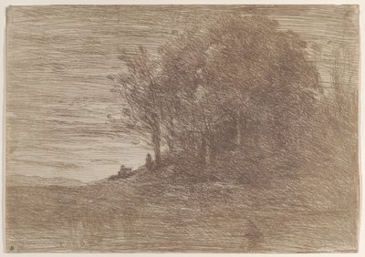 De bossen van de kluizenaar door Jean Baptiste Camille Corot