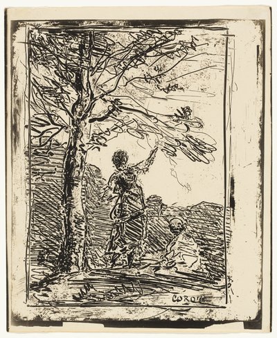 Het Jonge Meisje en de Dood door Jean Baptiste Camille Corot