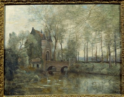 Het kasteel van Wagnouville. Schilderij door Camille Corot door Jean Baptiste Camille Corot
