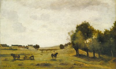 Uitzicht nabij Epernon door Jean Baptiste Camille Corot