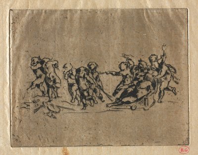 Bacchanaal met Kinderen en Wagen door Jean Baptiste Carpeaux