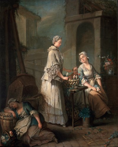 Een bloemenmeisje, ca. 1795-ca. 1799 door Jean Baptiste Charpentier the Elder