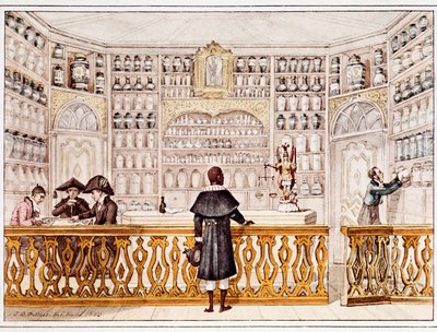 De apotheker (prent) door Jean Baptiste Debret