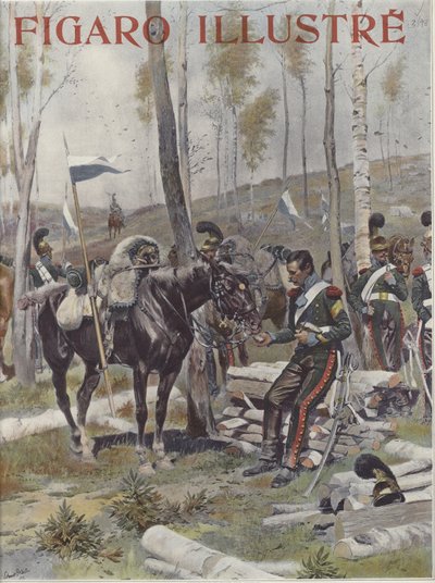 Een kampement van soldaten door Jean Baptiste Edouard Detaille