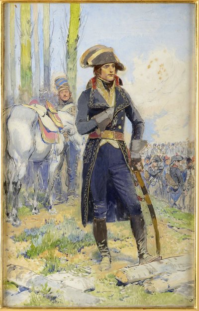 Generaal Bonaparte tijdens de Italiaanse veldtocht door Jean Baptiste Edouard Detaille