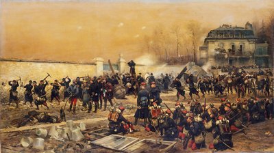 De verdediging van Champigny, 1879 door Jean Baptiste Edouard Detaille