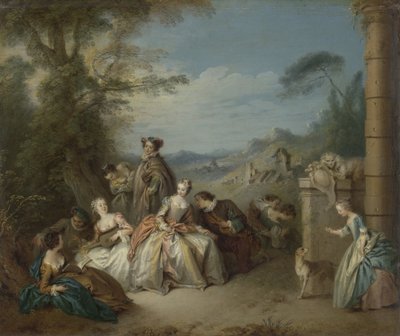 Galant gezelschap in een landschap door Jean Baptiste François Pater