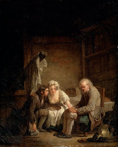 Blinde man bedrogen, ca. 1755 door Jean Baptiste Greuze
