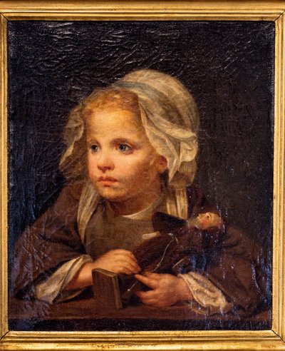 Meisje met kapucijner door Jean Baptiste Greuze
