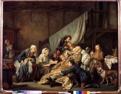 Kinderlijke vroomheid (De verlamde) door Jean Baptiste Greuze