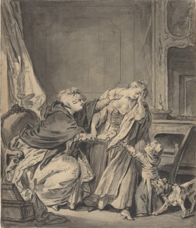 De boze moeder door Jean Baptiste Greuze