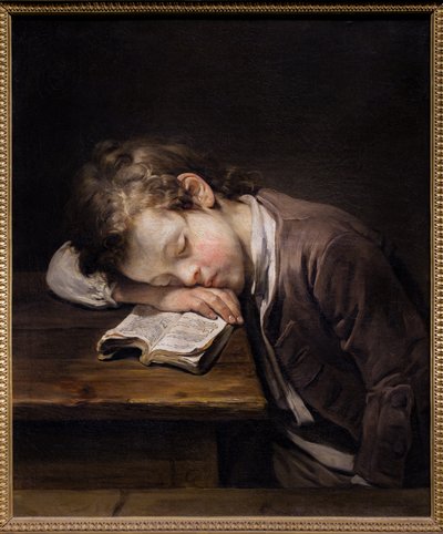 De kleine luie jongen door Jean Baptiste Greuze
