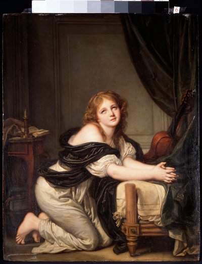 Het ochtendgebed door Jean Baptiste Greuze