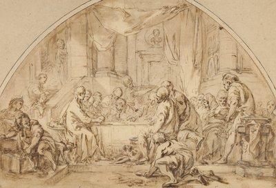 Studie voor Het Laatste Avondmaal door Jean Baptiste Huet