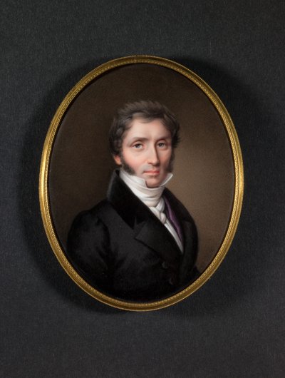 Man in donkere jas (email op koper) door Jean Baptiste Joseph Duchesne