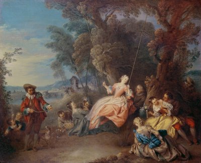 De schommel door Jean Baptiste Joseph Pater