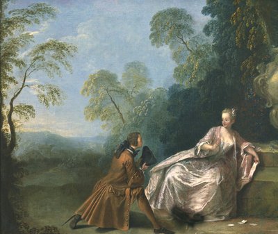 Een galant gesprek door Jean Baptiste Joseph Pater