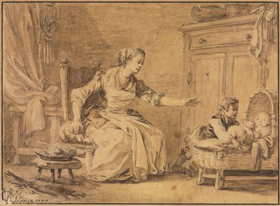 Moederlijke Zorg door Jean Baptiste Le Prince