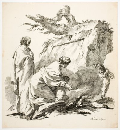 De vlucht naar Egypte door Jean Baptiste Marie Pierre
