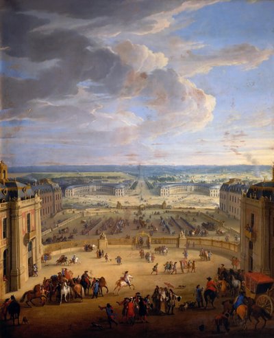 De Grote Koninklijke Stallen van het Kasteel van Versailles door Jean Baptiste Martin