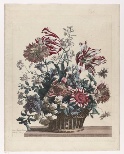 Bloemenmand door Jean Baptiste Monnoyer