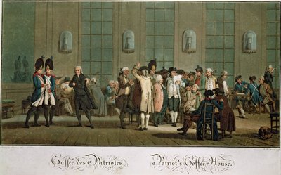 Een Patriottisch Koffiehuis (1e editie druk) (19e eeuw) door Jean Baptiste Morret