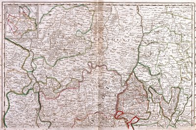 Kaart van Bourgondië (Frankrijk) door Jean Baptiste Nolin