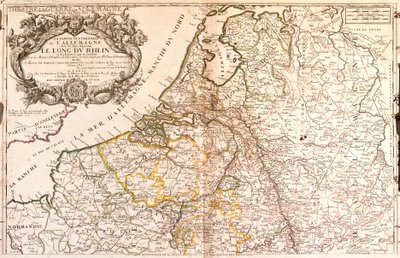 Kaart van West-Duitsland en Nederland door Jean Baptiste Nolin