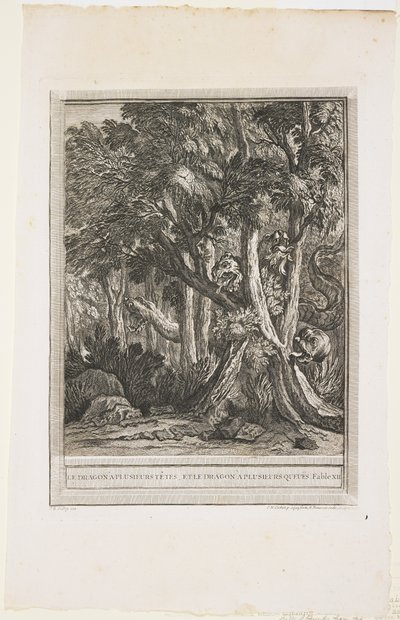 De Draak met Veel Hoofden, Fabel XII, c. 1753-1755 door Jean Baptiste Oudry