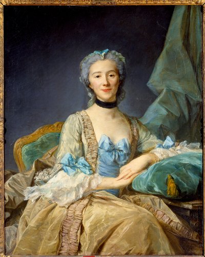 Portret van Madame de Sorquainville door Jean Baptiste Perronneau