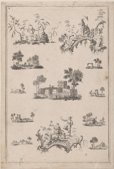 Chinoiserie Ornamenten door Jean Baptiste Pillement