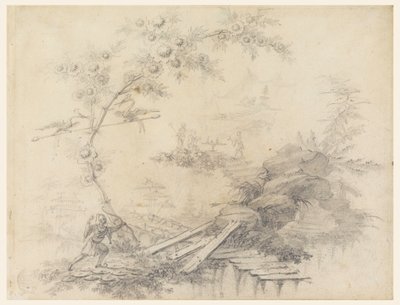 Tekening, Chinoiserie Fantasie, ca. 1780 door Jean Baptiste Pillement