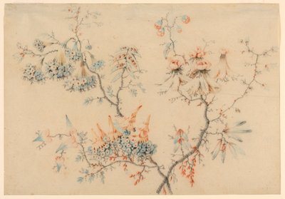 Tekening, Bloeiende takken, 1775-1800 door Jean Baptiste Pillement