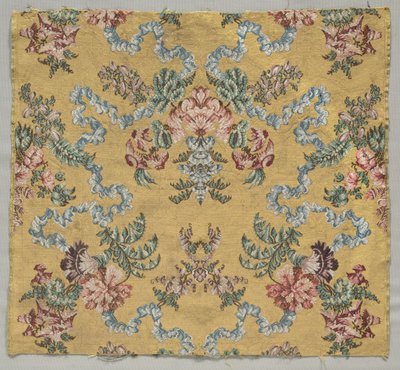 Stuk geborduurde zijde, 1723-1774 door Jean Baptiste Pillement