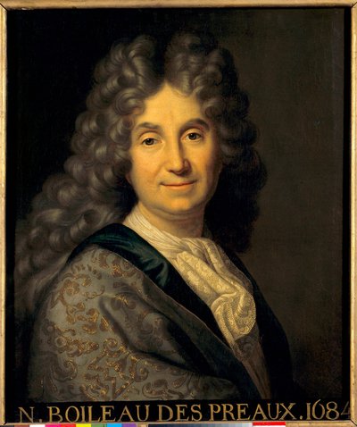 Portret van Nicolas Boileau Despreaux (Boileau-Despreaux) (1636-1711) Schilderij door Jean Baptiste Santerre (1651-1717) door Jean Baptiste Santerre