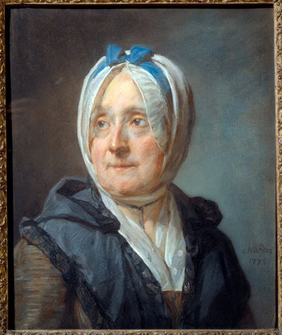 Portret van Madame Chardin geboren Francoise Marguerite Pouget door Jean Baptiste Simeon Chardin