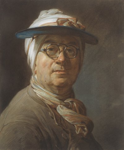 Zelfportret met vizier, c.1776 door Jean Baptiste Simeon Chardin